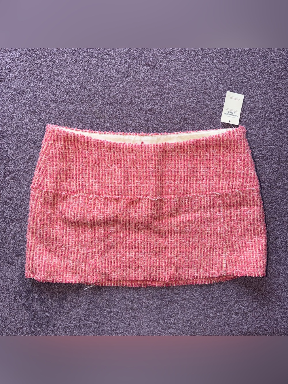 NWT! Vintage Y2K Abercrombie & Fitch 2000s Tweed Mini Skirt